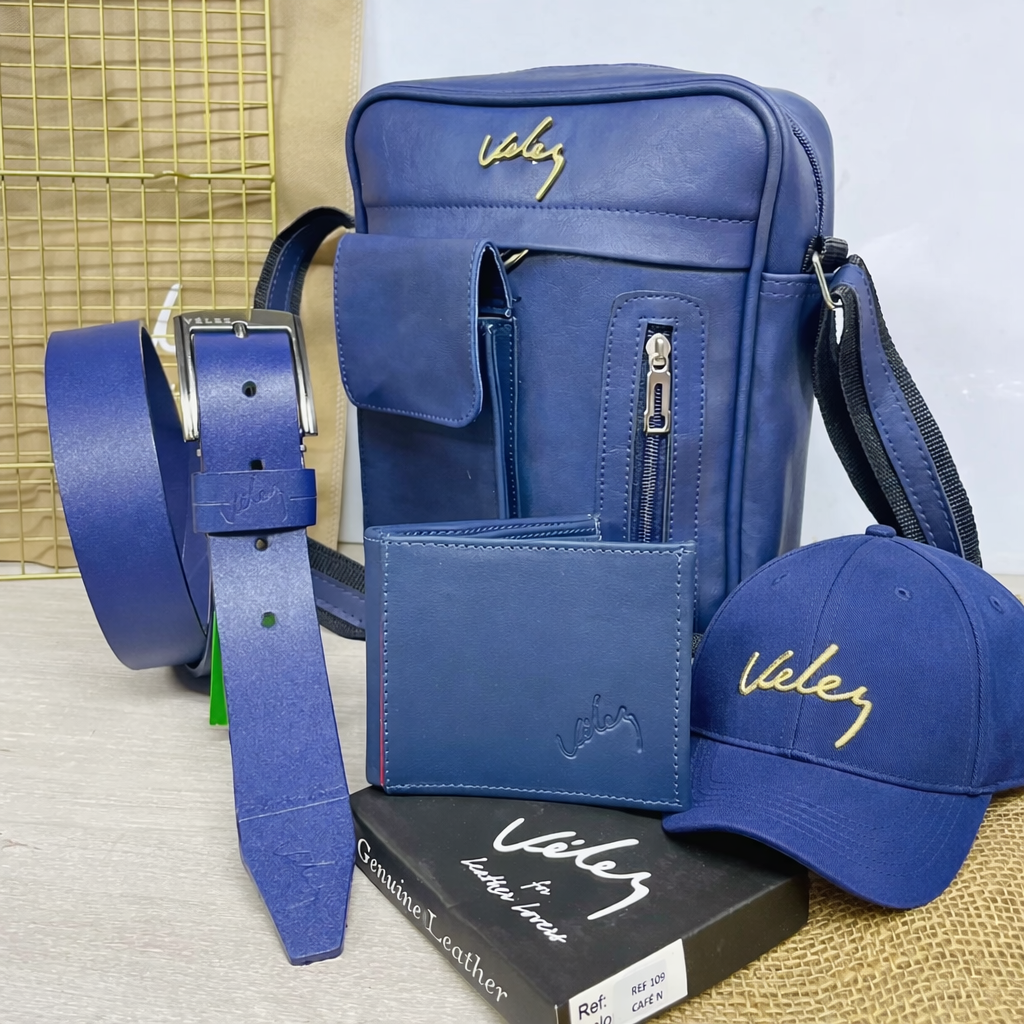 Combo X5 Velez - Gorra, Maletín, Correa, Reloj y Billetera Premium 🙎‍♂️