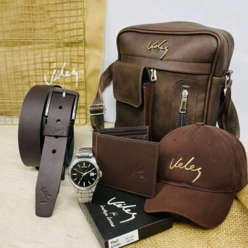 Combo X5 Velez - Gorra, Maletín, Correa, Reloj y Billetera Premium 🙎‍♂️